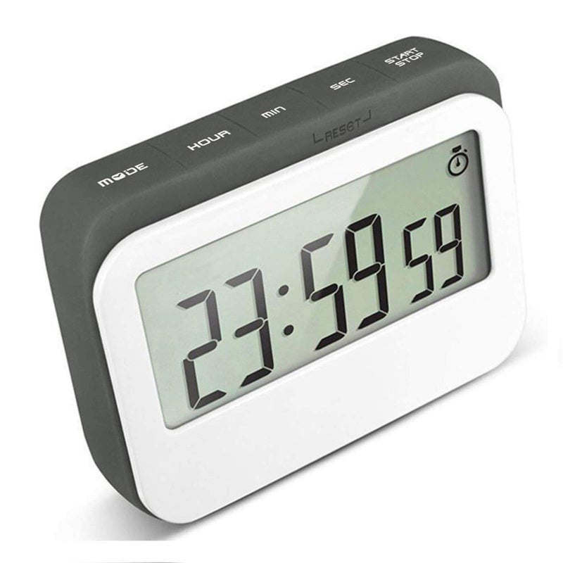 VPAL Digital Kitchen Timer 12/24 Hours Alarm Clock with Magnetic Back and Retractable Stand, Large LCD Display - Image 1
